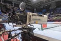 television camera at the tennis tournament, television broadcasts