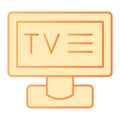 Television flat icon. Display orange icons in trendy flat style. TV gradient style design, designed for web and app. Eps