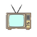 Television icon design, illustration