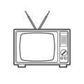 Television icon design, illustration