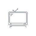 television icon vector from hardware and technology concept. Thin line illustration of television editable stroke. television