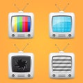 Television icons set
