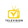 Television logo vector design template Royalty Free Stock Photo