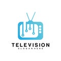 Television logo vector design template Royalty Free Stock Photo