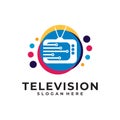 Television logo vector design template Royalty Free Stock Photo