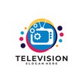 Television logo vector design template Royalty Free Stock Photo