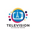 Television logo vector design template Royalty Free Stock Photo