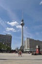Television Lookout Tower in Berlin Alexanderplatz Royalty Free Stock Photo