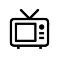 Television media icon Royalty Free Stock Photo