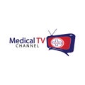 Television medical logo icon vector design template, Design Concept, Creative Symbol, Icon Royalty Free Stock Photo