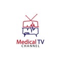 Television medical logo icon vector design template, Design Concept, Creative Symbol, Icon Royalty Free Stock Photo