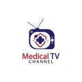 Television medical logo icon vector design template, Design Concept, Creative Symbol, Icon Royalty Free Stock Photo