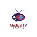 Television medical logo icon vector design template, Design Concept, Creative Symbol, Icon Royalty Free Stock Photo