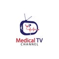 Television medical logo icon vector design template, Design Concept, Creative Symbol, Icon Royalty Free Stock Photo