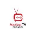 Television medical logo icon vector design template, Design Concept, Creative Symbol, Icon Royalty Free Stock Photo