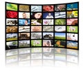 Television production concept. TV movie panels Royalty Free Stock Photo