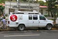 Television production truck in Manila Royalty Free Stock Photo