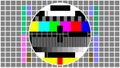 Television screen color test pattern