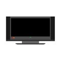 Television screen communication equipment electronic vector. TV broadcasting cinema front view flat icon Royalty Free Stock Photo