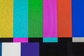 Television screen with static noise caused by bad signal reception Royalty Free Stock Photo