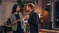 Television Sitcom Living Room: Couple Has Relationship Hardships. Funny Sketch About Guy Having VR