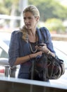 Television sports presenter Erin Andrews at LAX