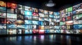 Television streaming, multimedia wall concept