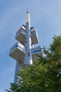 Television tower by architect Vaclav Aulicky in Prague\'s Zizkov district Royalty Free Stock Photo