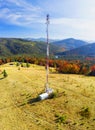 Television tower cellular communication Carpathians Royalty Free Stock Photo