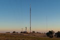 Television towers on Mt Major in Dookie, Australia.