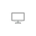 Television vector icon design concept, isolated on white background Royalty Free Stock Photo