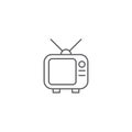 Television vector icon design concept, isolated on white background Royalty Free Stock Photo