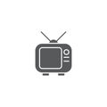 Television vector icon design concept, isolated on white background Royalty Free Stock Photo