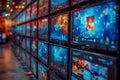 Televisions Displaying Vibrant and Colorful Images