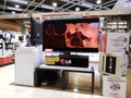 Televisions in an electronics store. Bangkok-Thailand, Jan 18, 2019