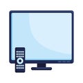 televisor with remote control Royalty Free Stock Photo