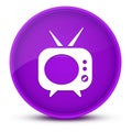 Telivision luxurious glossy purple round button abstract Royalty Free Stock Photo