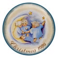 Tell The Heavens 1986 Christmas Plate Royalty Free Stock Photo