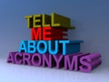 Tell me about acronyms