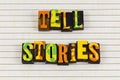 Tell story read books stories communication together