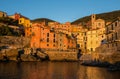 Tellaro at sunset, near Lerici, La Soezia, Liguria, Italy, Europe Royalty Free Stock Photo