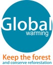 Global warming logo and desaign