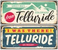 Telluride Colorado retro greeting cards design