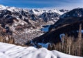 Telluride, Colorado and the San Juan Mountains in winter Royalty Free Stock Photo
