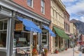 Telluride main street shops in Colorado Royalty Free Stock Photo