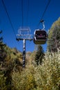 Telluride Colorado ski gondola up the hillside