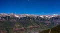 Telluride mountains reflecting sunlight on a bluebird day. Royalty Free Stock Photo