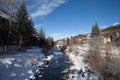 Telluride River in Winter