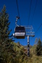 Telluride ski gondola running up to Mountain Village.