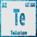 Tellurium Chemical Element Blue on White Royalty Free Stock Photo